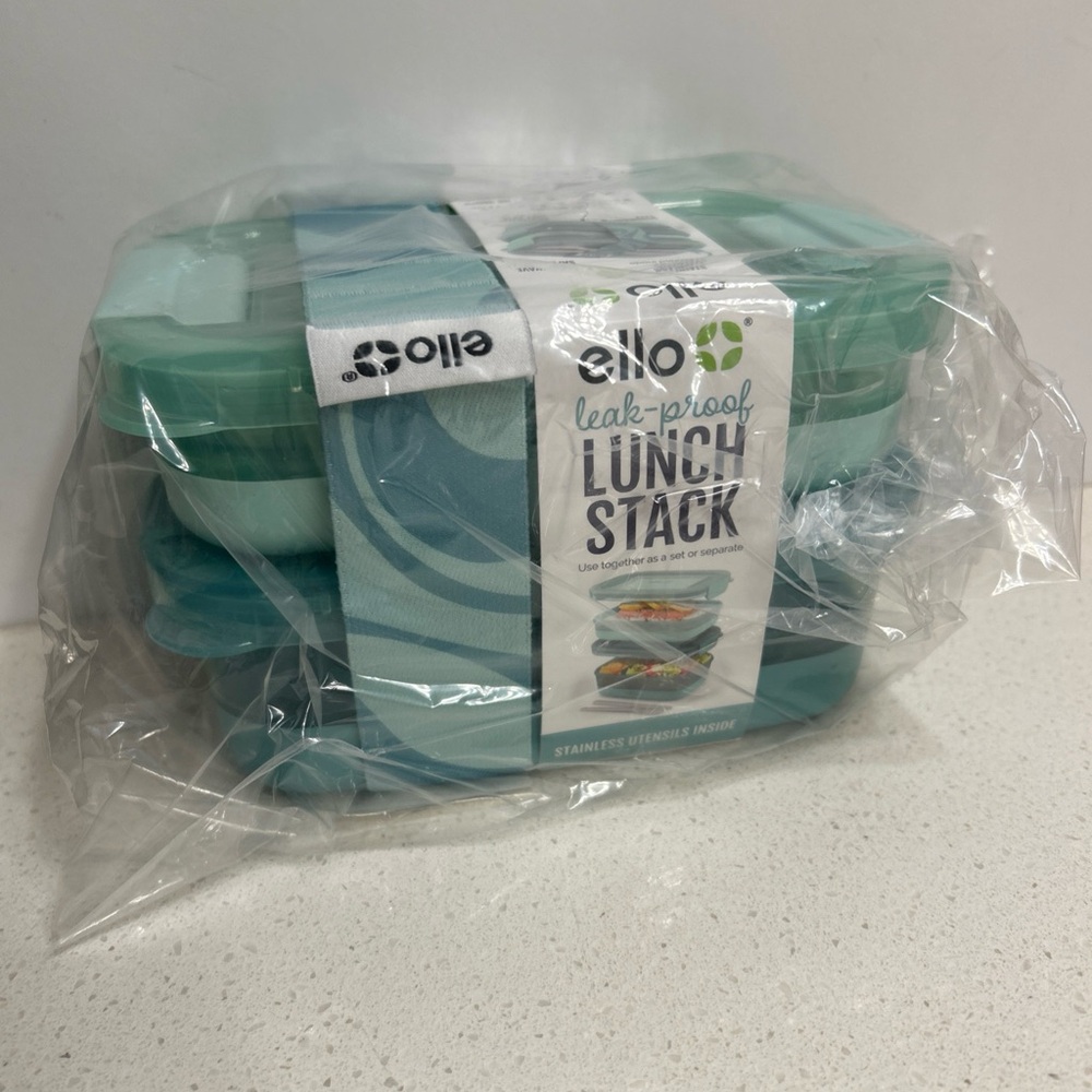 Ello 2 Stack Food Storage Lunch Stack Container Set NEW - Picture 5 of 5